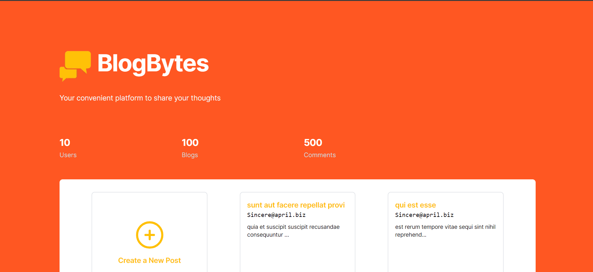 BlogBytes - Full stack website by John Fayez Roufaeil